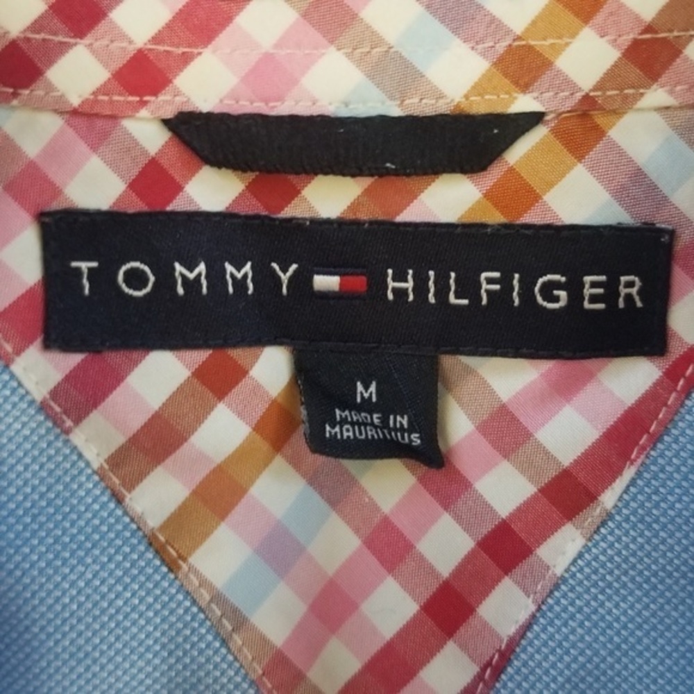 Tommy Hilfiger Men’s Casual Contrast Cuffs Button Down Cotton Shirt Sz. M‎ - Picture 11 of 15